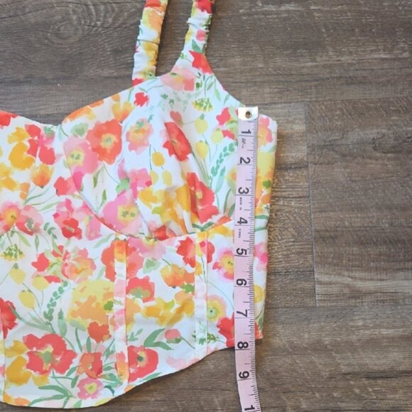 SHEIN Pink and Orange Sleeveless Crop Tank Top - Picture 9 of 11